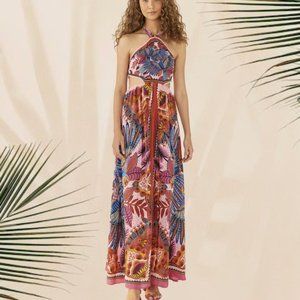 Farm Rio Macaw Scarf Maxi Dress